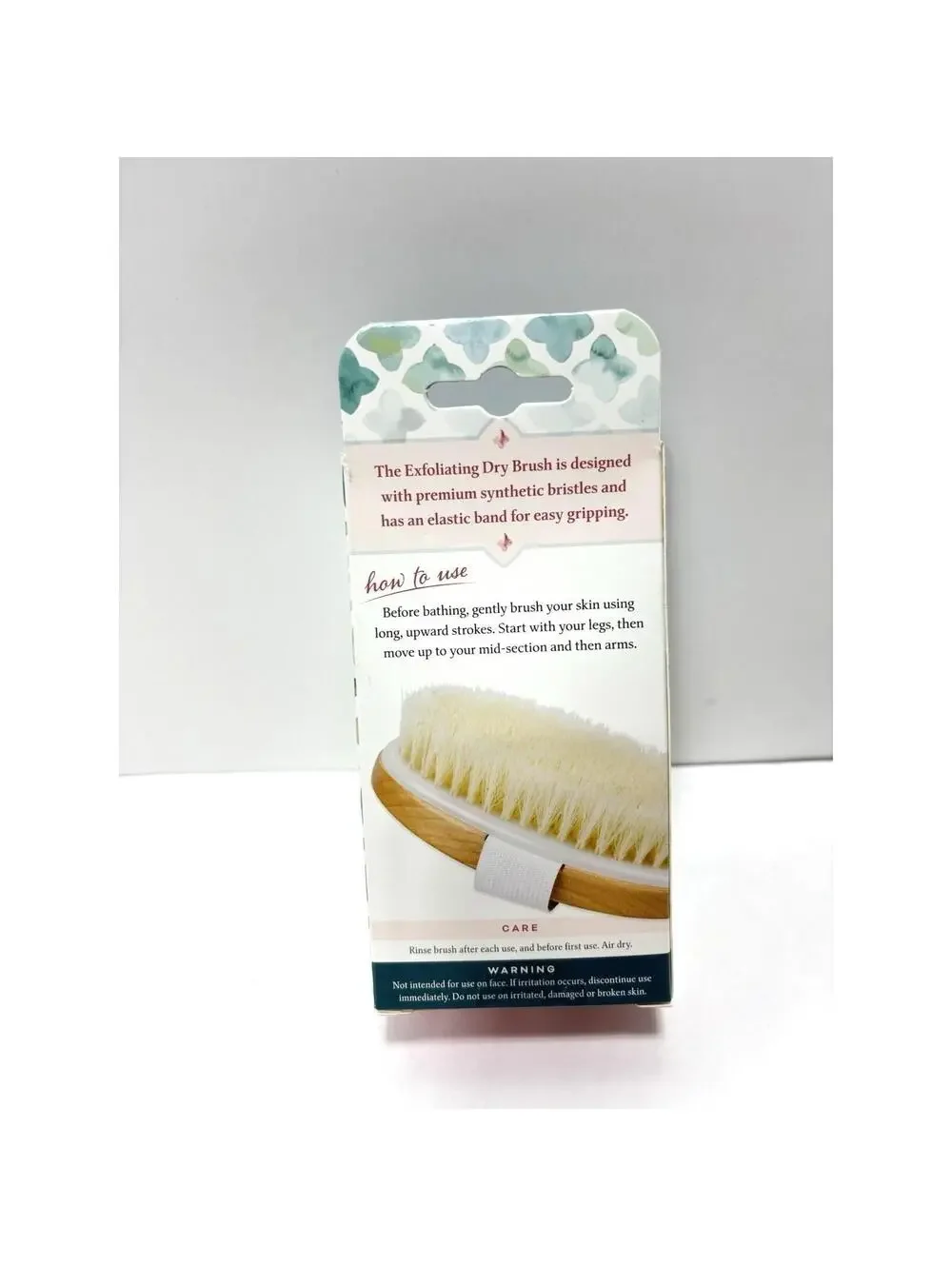 Exfoliating Body Dry Brush Soft Natural Bristle Skin Care Spa Tool Gentle Scrub